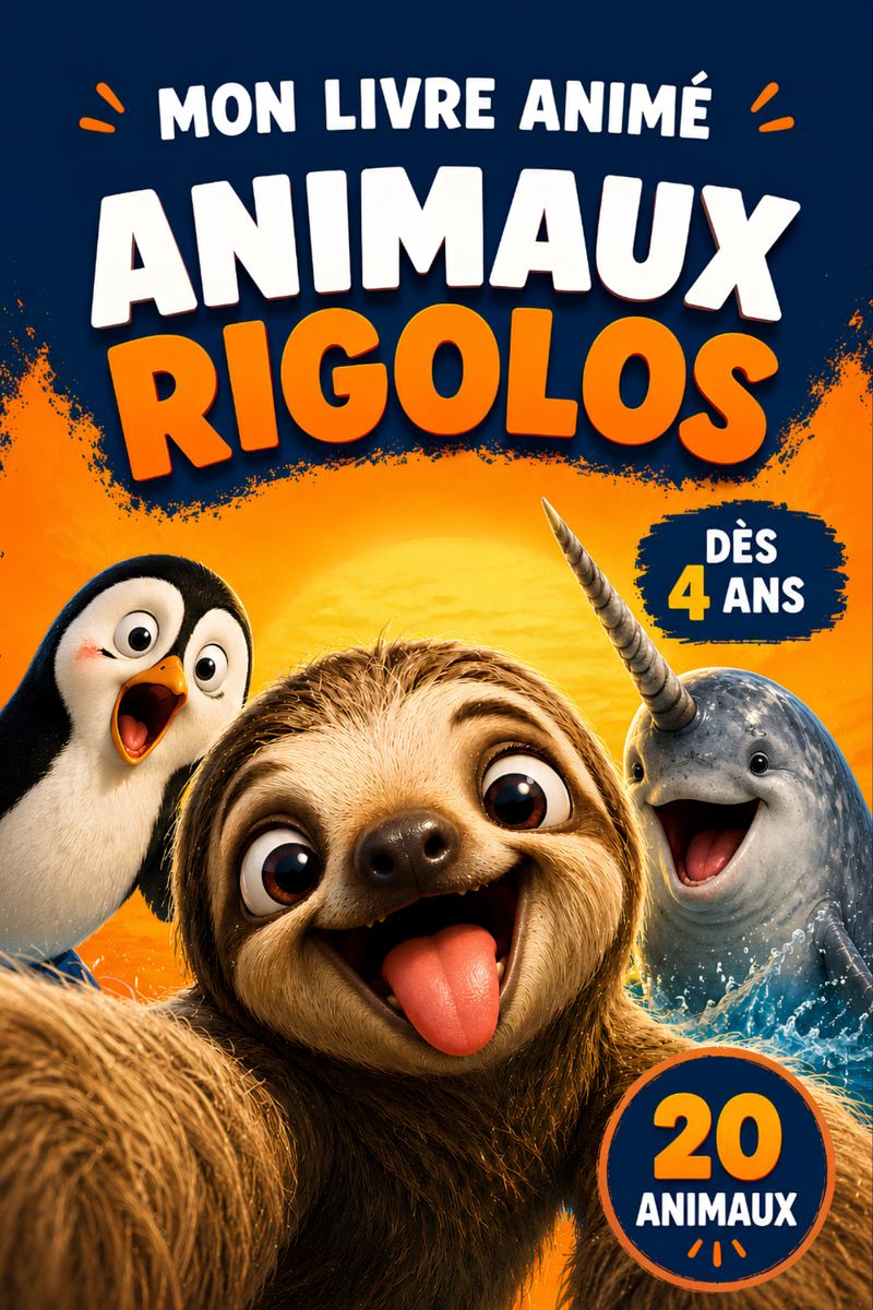 Couverture — Mon Livre Animé des Animaux Rigolos